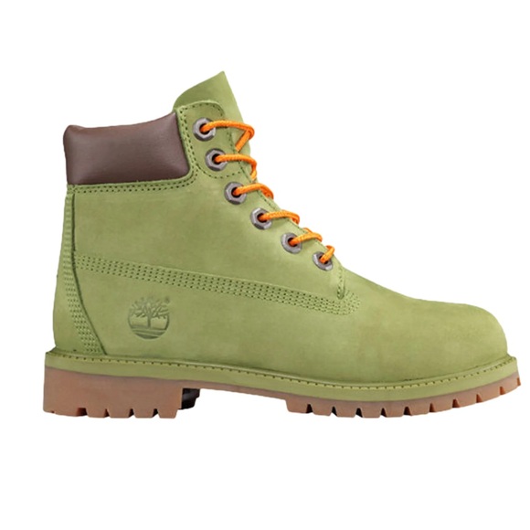 Timberland 6” Premium Medium Green Construction Boots Size 6 Junior - Picture 1 of 7